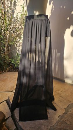 Black Sheer Maxi Skirt