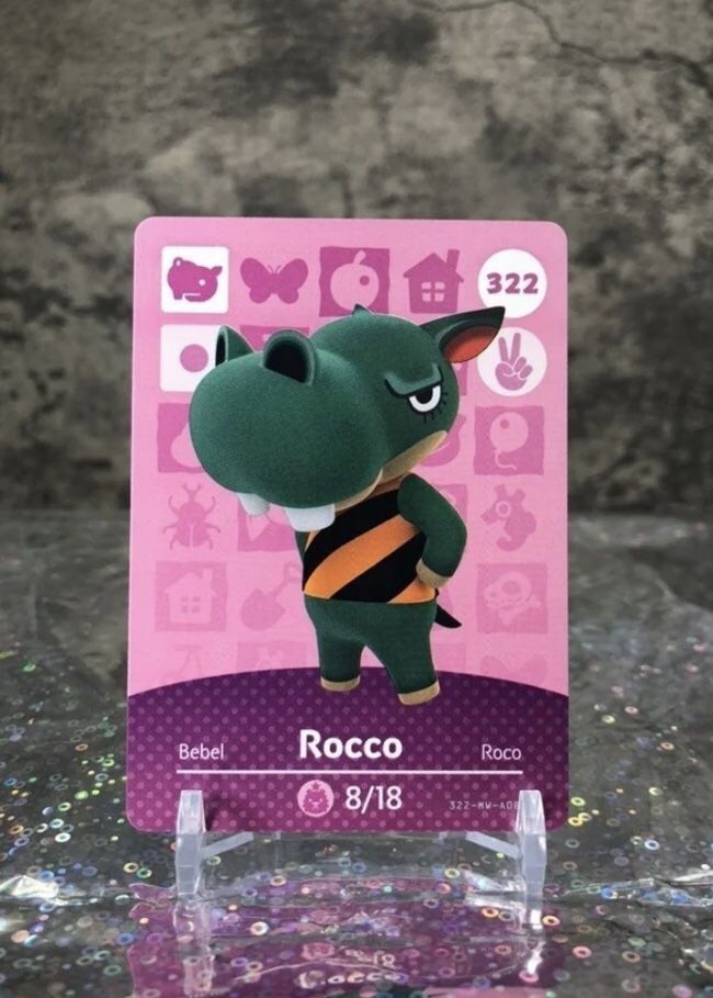 Rocco #322 Animal Crossing Amiibo Card