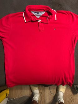 Red Tommy Hilfiger Polo Medium