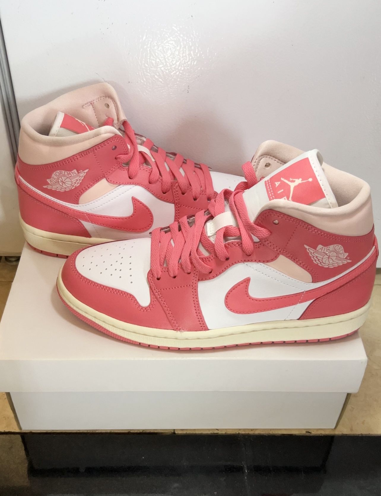 Air Jordan 1 Mid Women’s “Sail/Pink” Size 8,All Products : American Fashion Style Bags On Sale