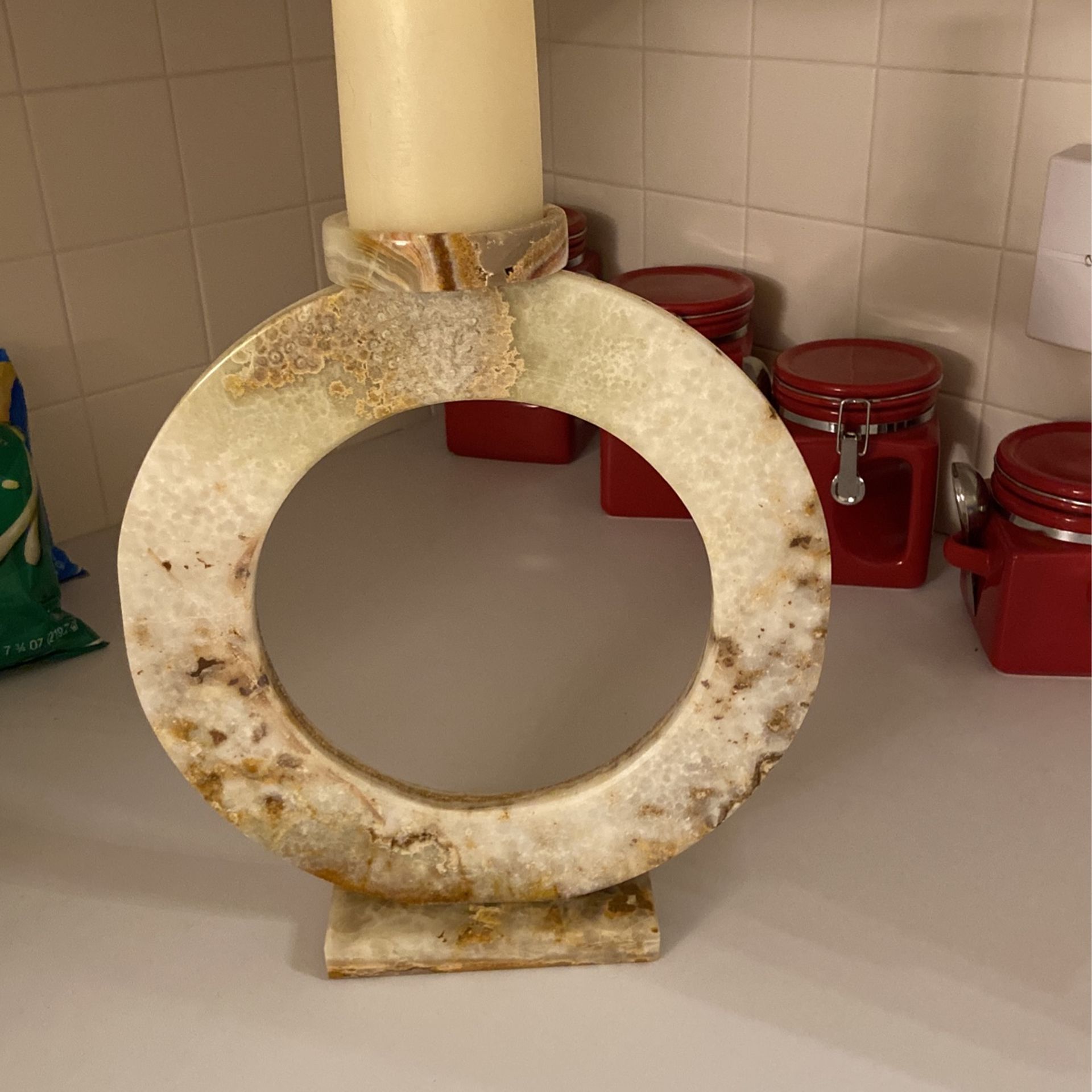 Marble Candle Holder 