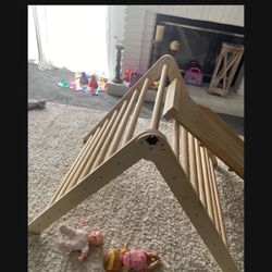 Wooden Climber And Slide