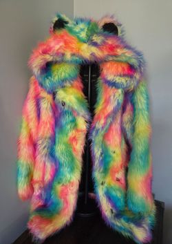 Spirithood Faux Fur Coat (Multicolor)