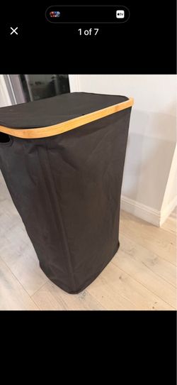 Collapsible Laundry Hamper with Bamboo Frame