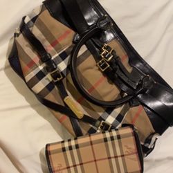Burberry Handbag And Wallet