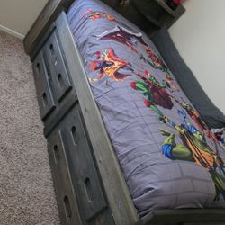 Twin Bed Frame With 4 Drawers 