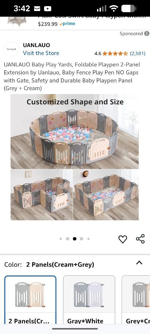 Modular Playpen / Fence For Baby
