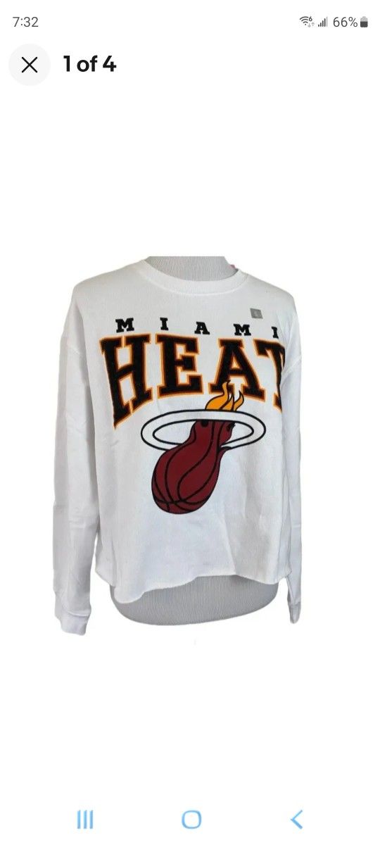 Miami Heat Cropped Sweatshirt  (New)