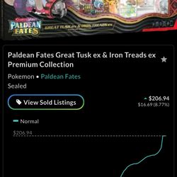 Paldean Fates Great Tusk ex & Iron Treads ex Premium Collection