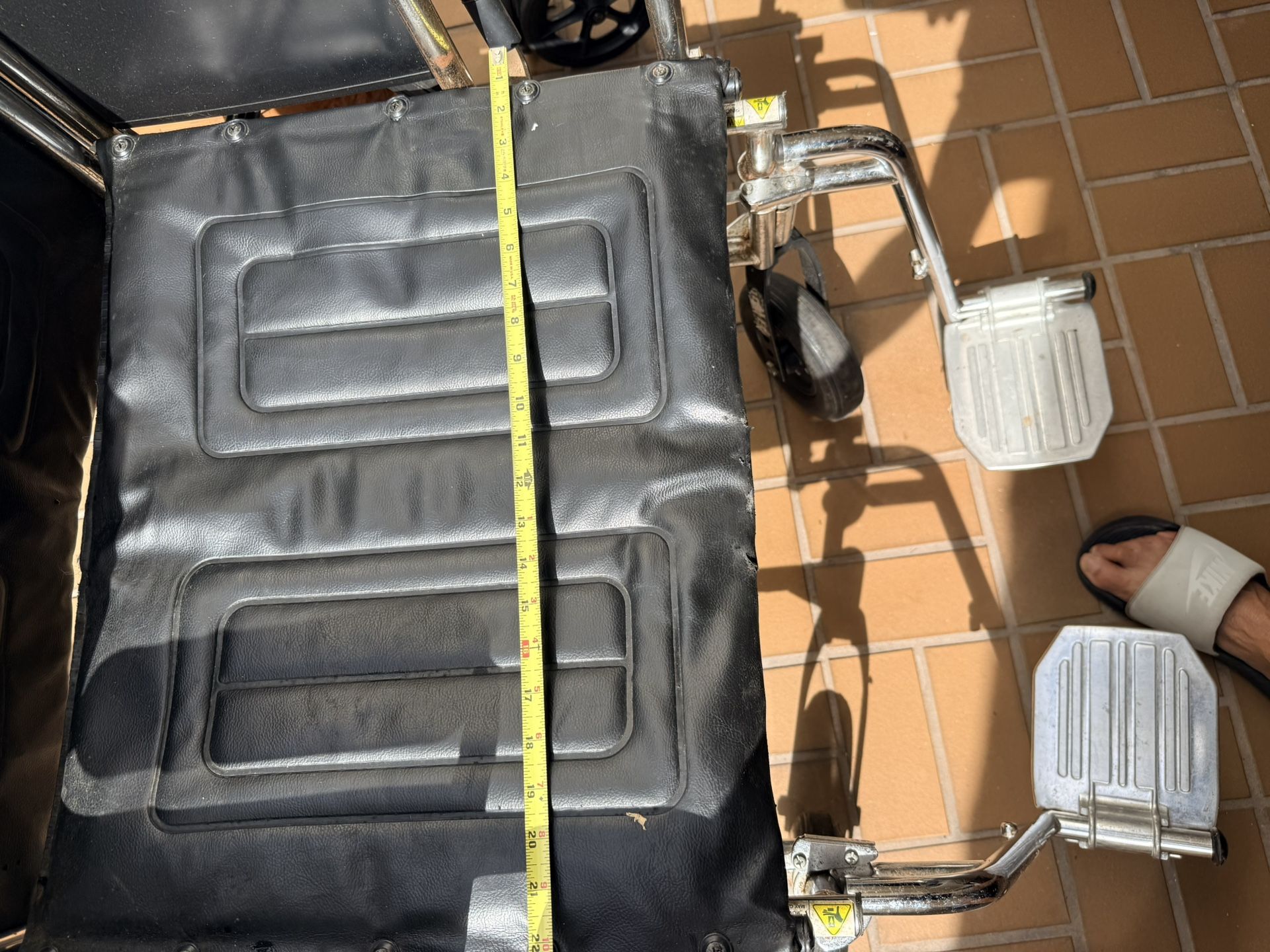 Oversize Foldable Black Wheelchair