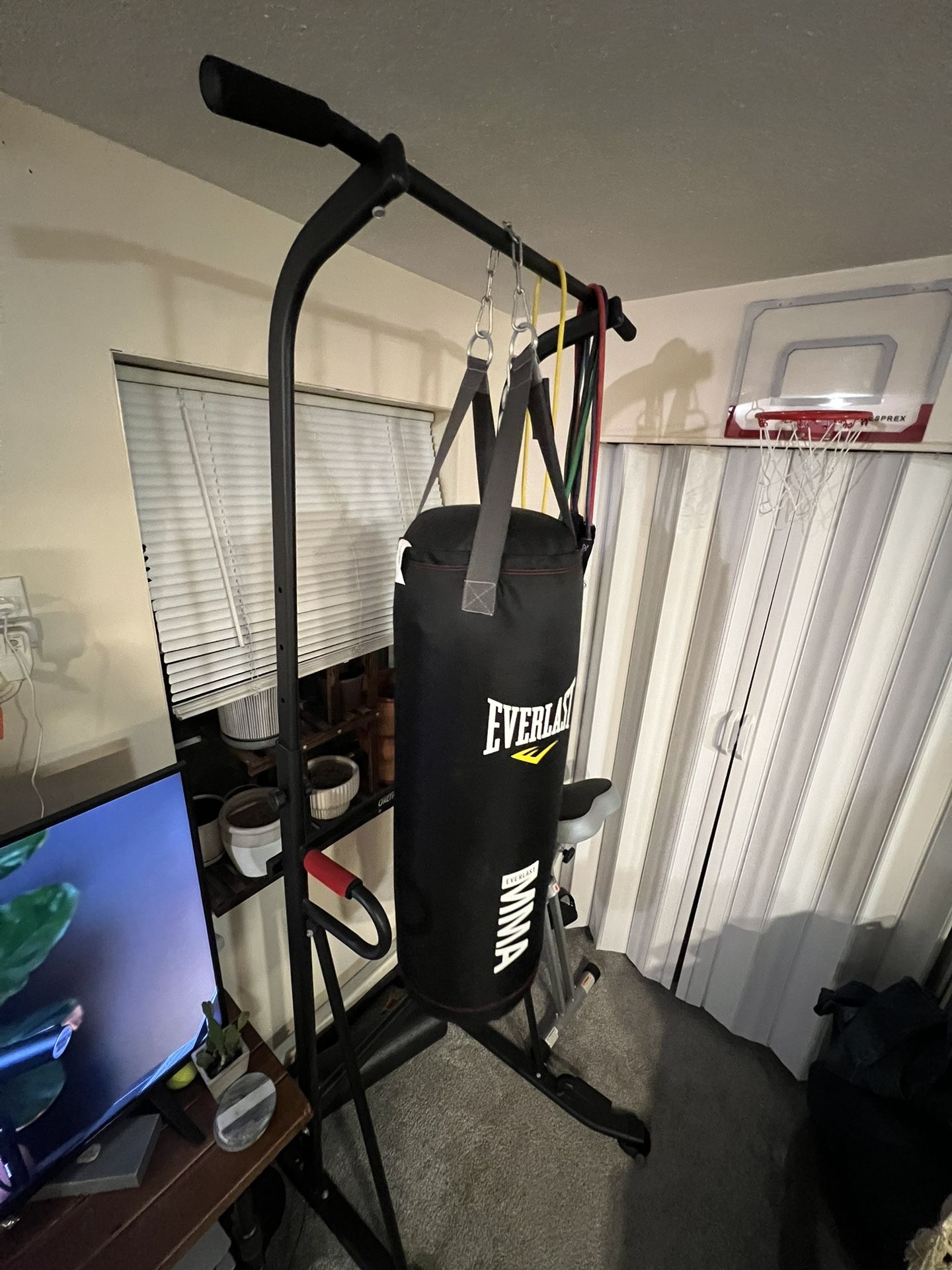 Workout Station and Punching Bag Combo (Also Available For Sale Separately)