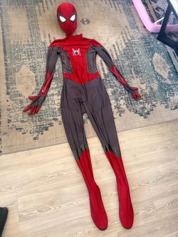 No way home Spiderman full suit with magnetic face shell full cosplay outfit