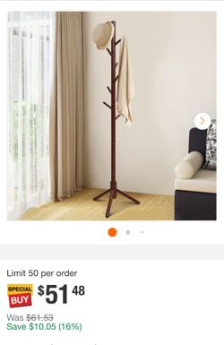 Coat Rack With 8 Hooks