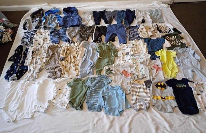 Lot Of 47 Pieces Of 3-6month Boys Clothes Excellent Condition