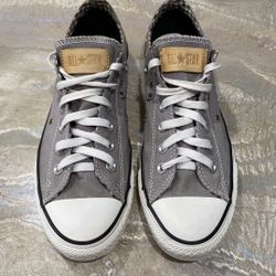 Converse All Star Low Tops Lace Up Gray Shoes Women’s 10 