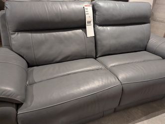 NEW Leather Reclining Loveseat