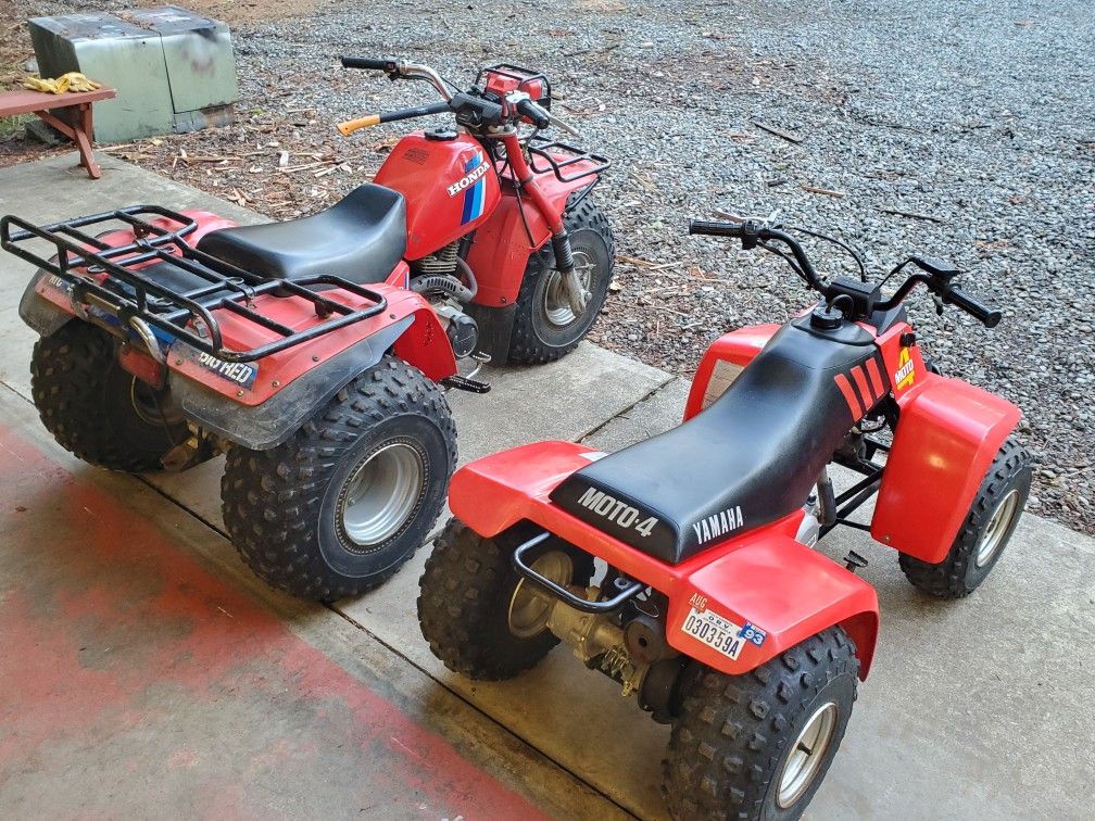 TRADE? 1985 Yamaha Moto4 80 & 1984 Honda 200es Big Red, WA titles for