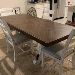 Table And 4 Chairs Dining Room Set 