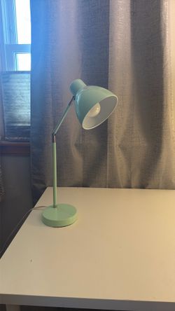Teal Desk lamp - tap to turn on