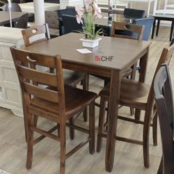 5 Piece Counter Height Dining Table Set  - Limited Time Offer 