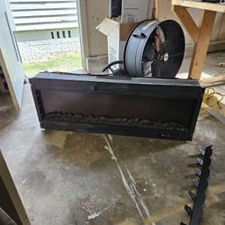 Electric Fireplace/Tempered Glass 