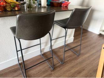 Leather bar stool chairs