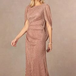 Azazie Rose Gold Evening Gown