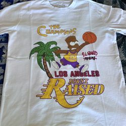Born X Raised The Simpsons El Barto Lakers Championship Shirt Sz Large