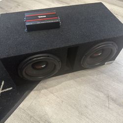 DS18 10” Subs With Box And Amp