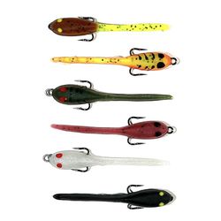 6 Pack 3" Tadpole Fishing Lures for Bass, Crappie, Bluegill, Perch, and Trout 