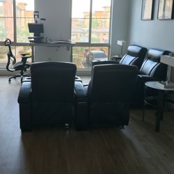 Grand 3-piece Top Grain Leather Power Media Recliners Living Room Set