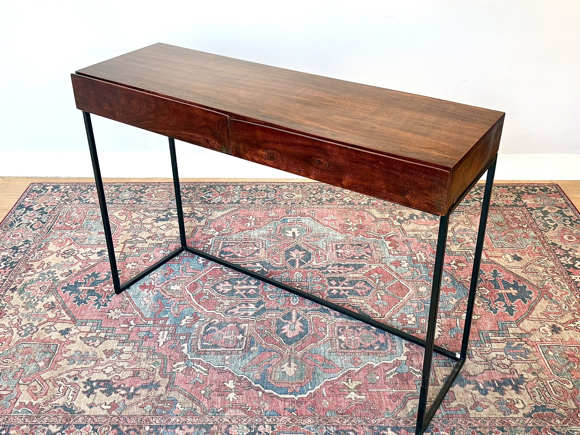 Acacia Wood & Metal Console Table ✨ Slim Sofa Table / Entryway