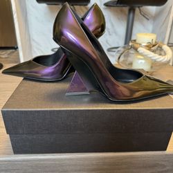 The Attico iridescent Sculptural Heels size 40 