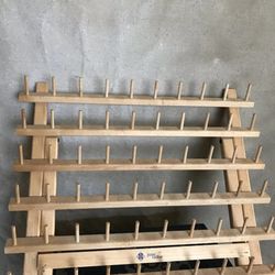 The JUNE TAILOR 60 Spool Thread Wood Rack Organizer 