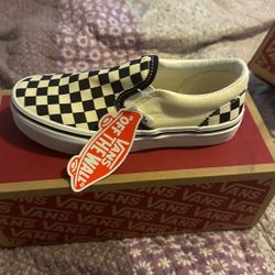 Checkered Slip On Vans