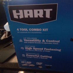 Brand New In The Box Hart 4 Tool Combo Kit 20V Cordless System 