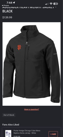 SAN FRANCISCO GIANTS COLUMBIA MENS HEAT SEAL ASCENDER HEAVYWEIGHT JACKET - BLACK - size - Medium