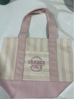 Trader Joes Mini Tote Bag- Pink