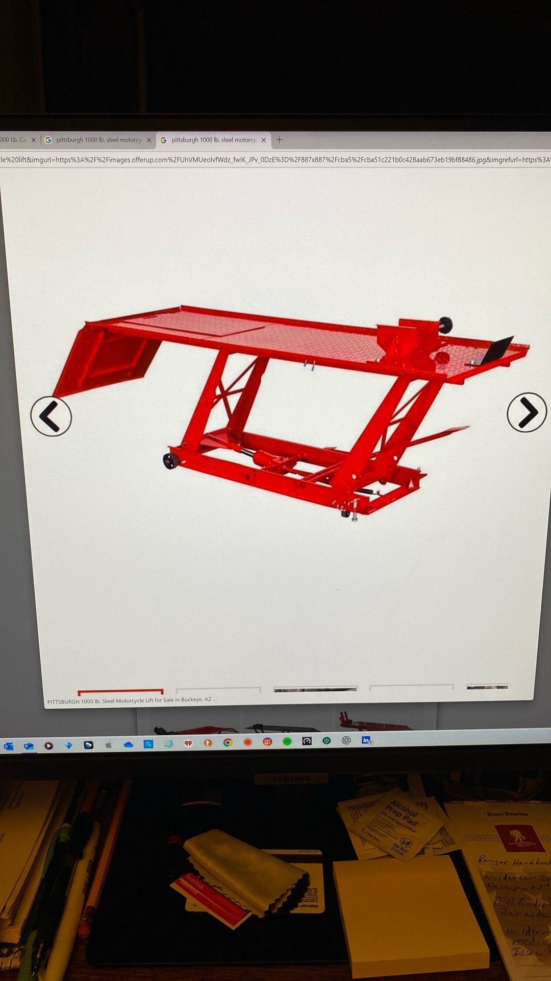 Pittsburgh 1000 lb Steel Motorcycle Lift Brand New