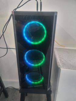 Gaming PC
Motherboard Gigabyte.
Procesor AMD Ryzen 5 2600 Six core 3.40 GHz.
Ram = 16gb 3000 Mhz
Storage = 1.8 Tera.
Graphics Card NVIDIA GeForce GTX 