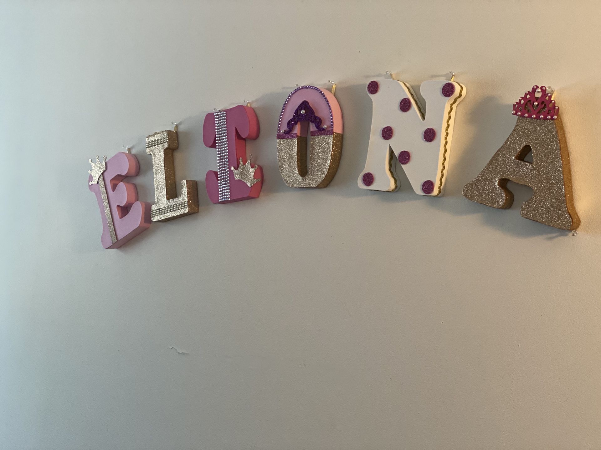 Nursery wall foam letters