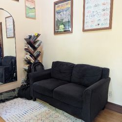 Black 2-Seater Sofa