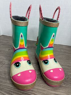 Western Chief Toddler/Girls Unicorn Rainboots Size 11/12