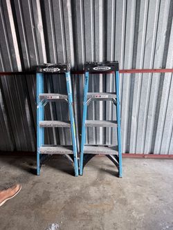Werner Fiberglass Step Ladders – Set of 2