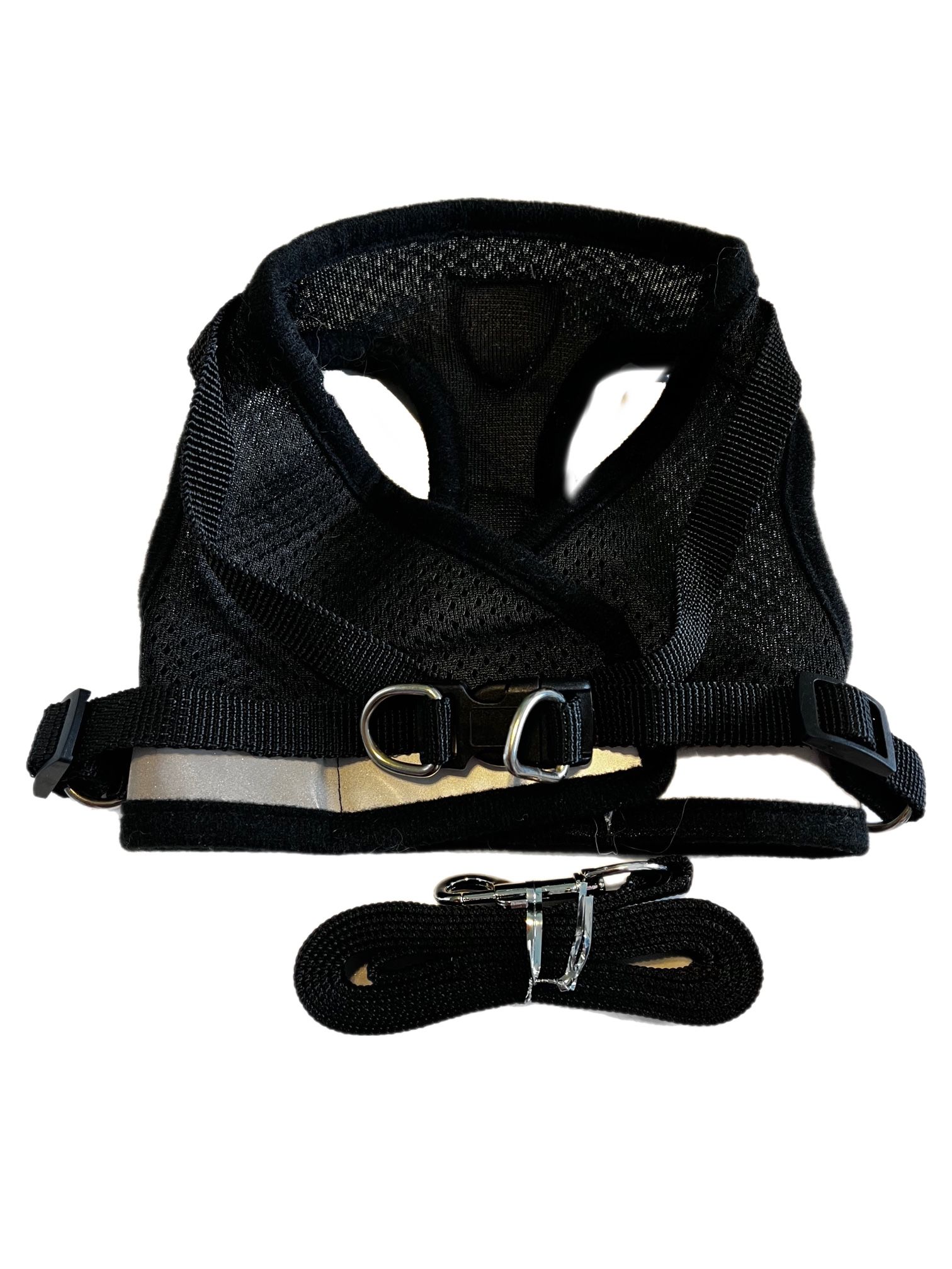 No Pull Choke Nylon Mesh Harness Padded Vest with Leash for Puppy and Cats