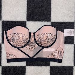 Pink Strapless Corset