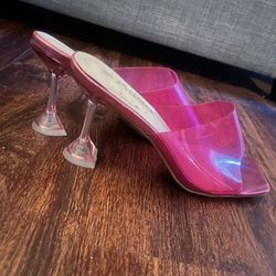 Hot Pink Clear Mudd High Heels 