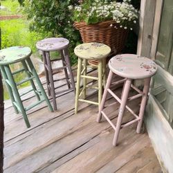 Shabby Chic barstools (4)