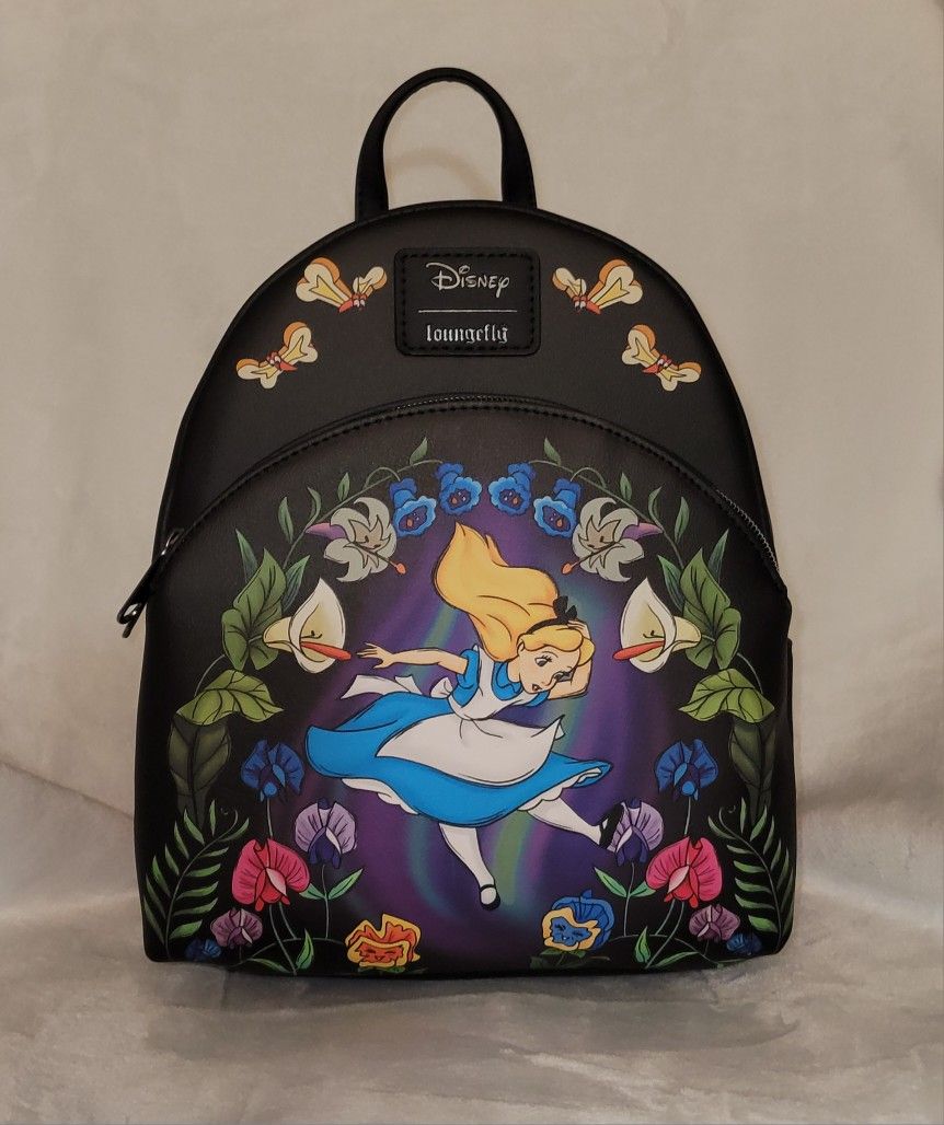 Retired Rare Loungefly Alice In Wonderland Backpack Like New Alice in Wonderland Mini Contemporary Disney Bags, Cases  main image 4