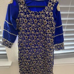 Girls Fancy Chafoon Embroidered Shirt Only